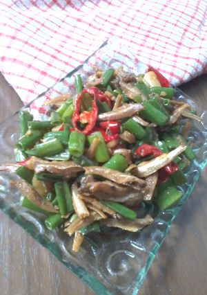 Foto resep Tumis Daun Bawang Merah & Teri