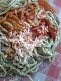 Fideos verdes caseros