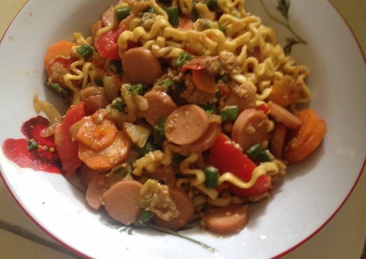 Resep Mie telor pedas simple, Lezat