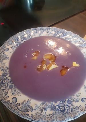 Una foto de Crema de lombarda en olla exprés