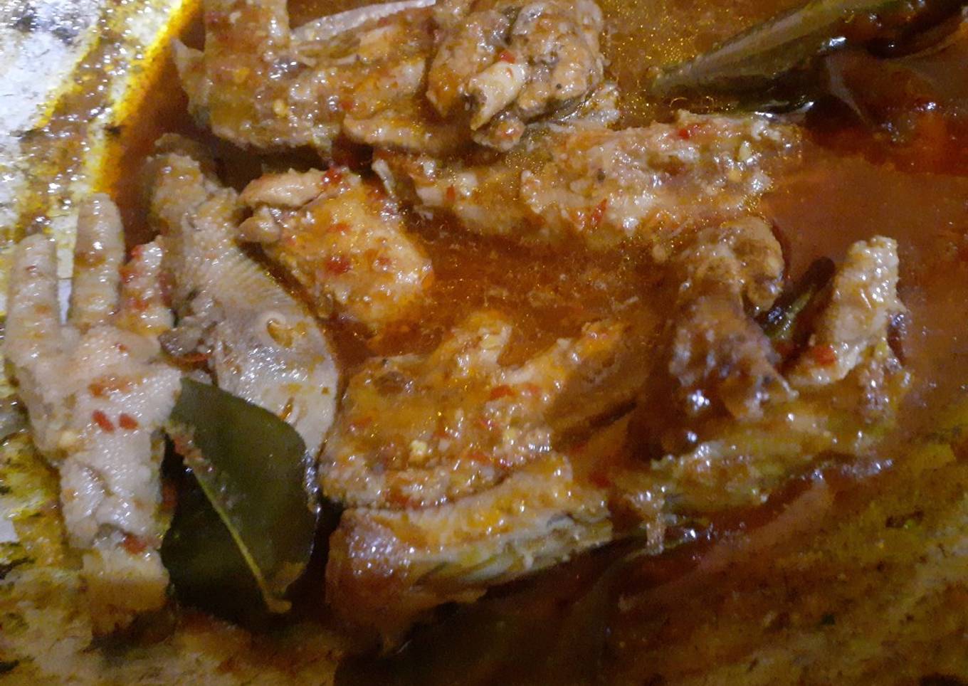 Ceker, Sayap, Kepala Ayam kuah pedas manis
