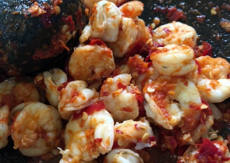 Resep Udang Ungkep Sambal, Lezat Sekali