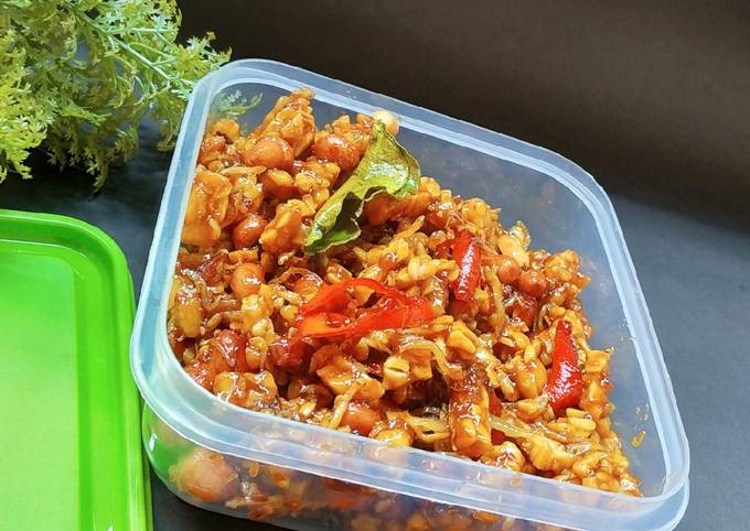 Cara Gampang Membuat Kering tempe kacang pedas manis yang Lezat Sekali