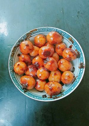 Hình của món Trứng cút um nước tương.