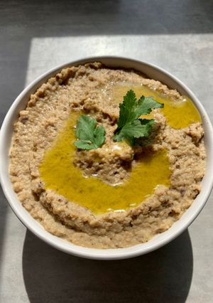 Une photo de Caviar d’aubergine ou baba ghanoudj 🍆