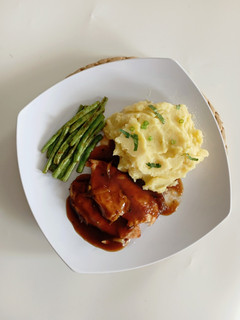 Foto resep Blackpepper Chicken Chop with Mashed Potato
