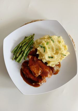 Foto resep Blackpepper Chicken Chop with Mashed Potato