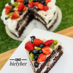 Fruity moist chocolate cake A picture of Fruity moist chocolate cake.