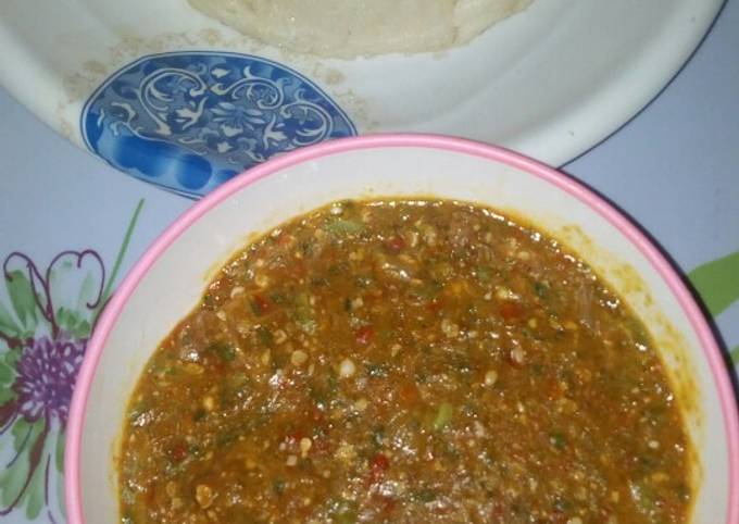 Tuwon semo with okro soup Recipe by Ummeeh Zakeeyyah - Cookpad