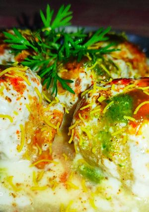 A picture of Dahi Vada.