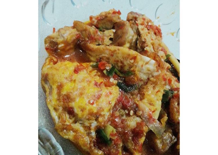 Tempe + Telor Ceplok Sambal Balado Simple