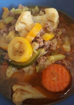 A picture of Heather's Beef and Vegetable Soup.