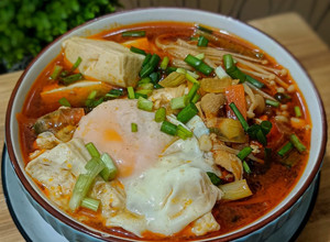 Gambar Sundubu Jjigae (Soft Tofu Stew) Korean food