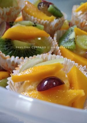 Foto resep Pavlova Custard