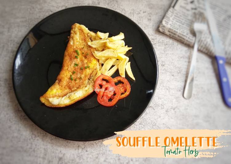 Souffle omelette tomato herb