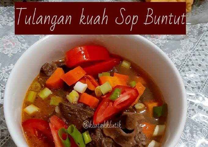 Resep Tulangan sapi kuah sop buntut Anti Gagal