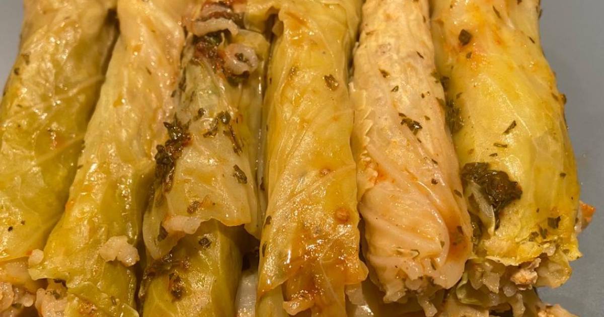Lebanese stuffed cabbage rolls malfouf mahshi Recipe by Linda L