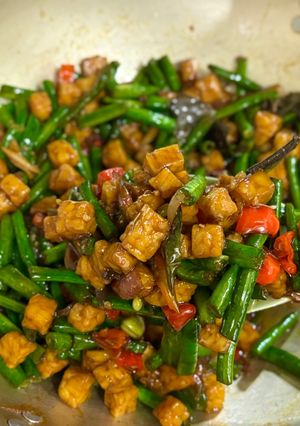 Foto resep Oseng Tempe Petai Kacang Panjang