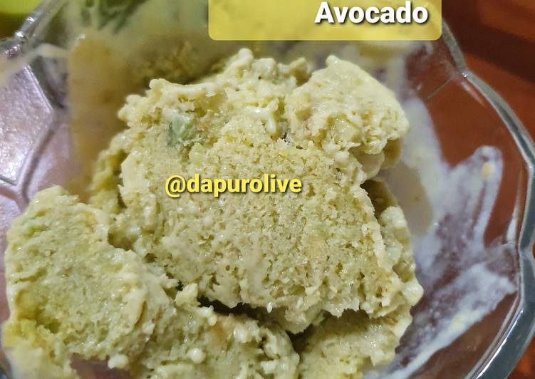 Langkah Mudah untuk Menyiapkan Ice Cream Avocado 3 bahan, Lezat