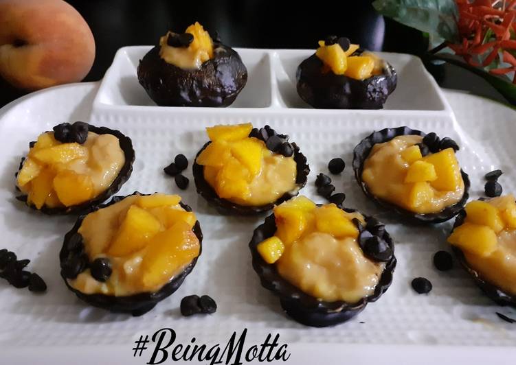 Simple Way to Prepare Favorite Chocolate Peach Tarts