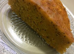 Una foto de Torta de zanahoria, naranja y chía