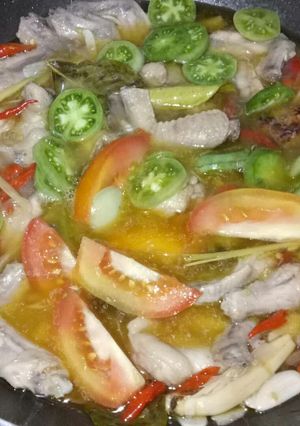 Foto resep Garang asam bumbu iris tanpa santan & daun pisang