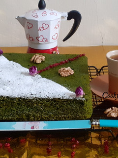 عکسی از دستور کیک اسفناج