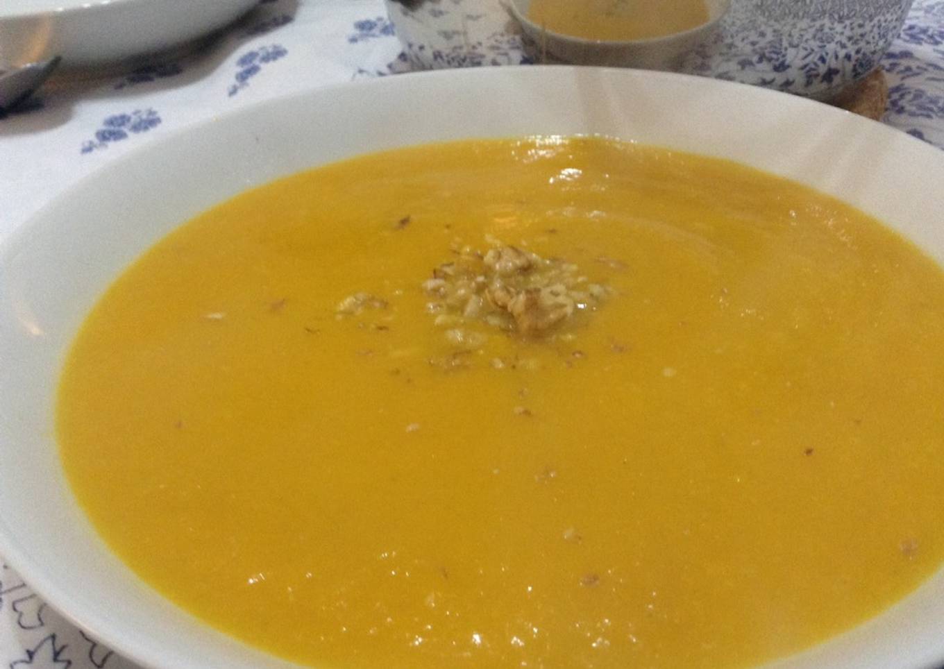 Crema de calabaza y zanahorias sin patata