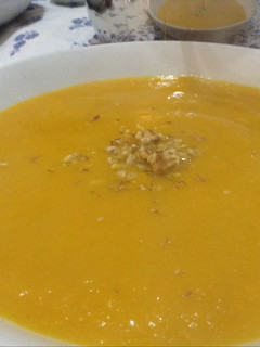 Una foto de Crema de calabaza y zanahorias sin patata