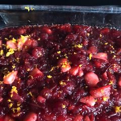 A picture of Bourbon cranberry sauce.