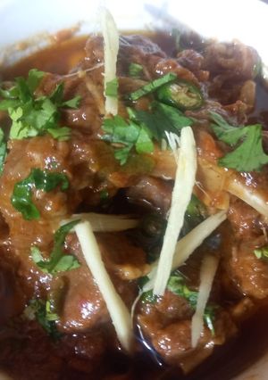 A picture of Mutton karahi.