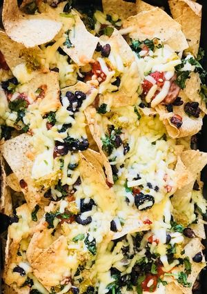 A picture of # Football seasonLoaded Nachos.