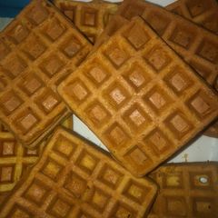 A picture of Soft fluffy Breakfast Waffles.