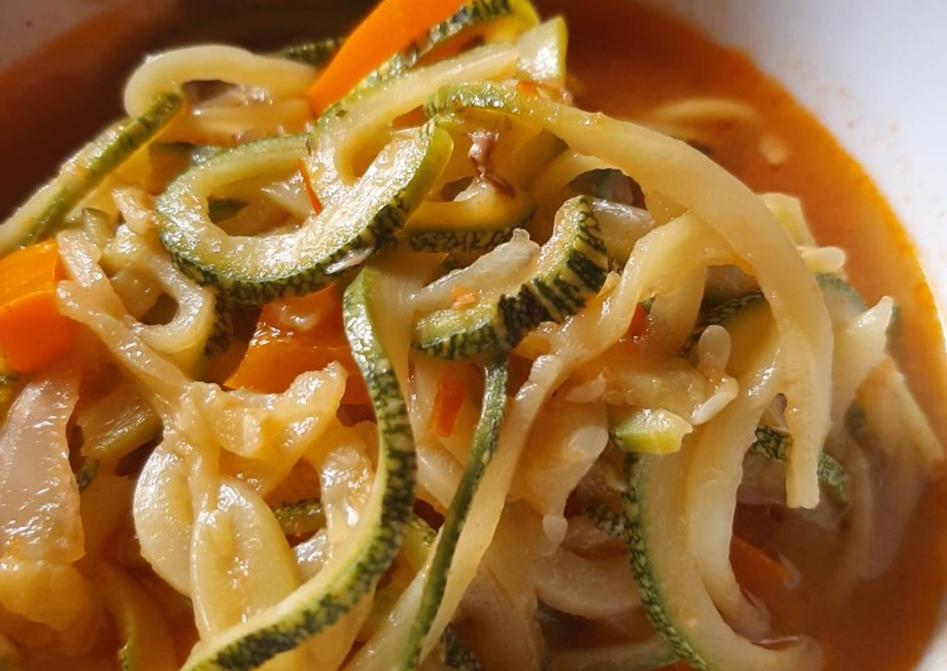 Fideos de calabaza con pollito