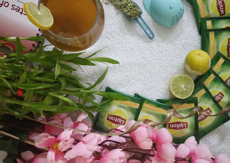 Step-by-Step Guide to Prepare Ultimate Lemon zest weight-loss Green tea#week1of5