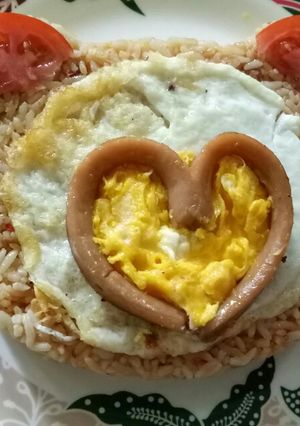 Foto resep Nasi goreng sederhana..