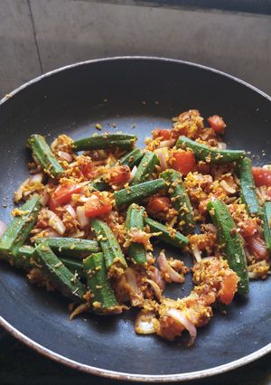 A picture of Masala Bhindi.
