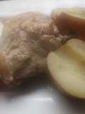 Contamuslo de pollo con peras