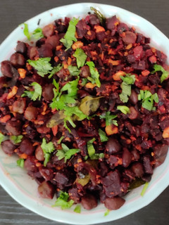 பீட்ரூட் கடலை மசாலா (Beetroot black chenna masala) (Beetroot kadalai masala recipe in tamil) செய்முறை முக்கிய புகைப்படம்