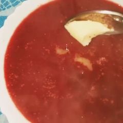 A picture of Beetroot Shorba.