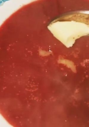 A picture of Beetroot Shorba.