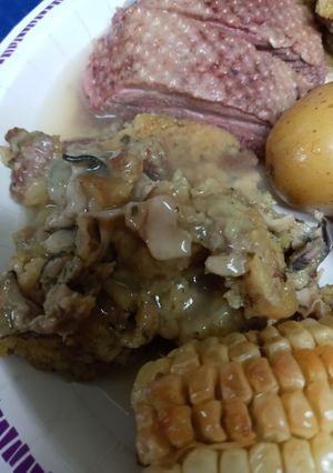 A picture of Oyster Dressing.
