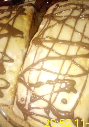 Una foto de Budín relleno de mermelada de duraznos