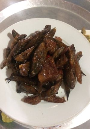 Hình của món Cá bống kho tóp mỡ.