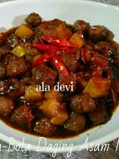 Foto resep Bola - Bola Daging Asam Manis