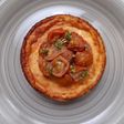 Tarta de Idiazábal con tomates cherry