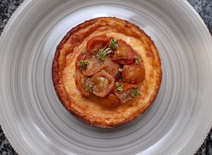 Foto principal de Tarta de Idiazábal con tomates cherry