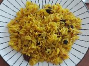 Una foto de recetas de arroz arabe con pasas