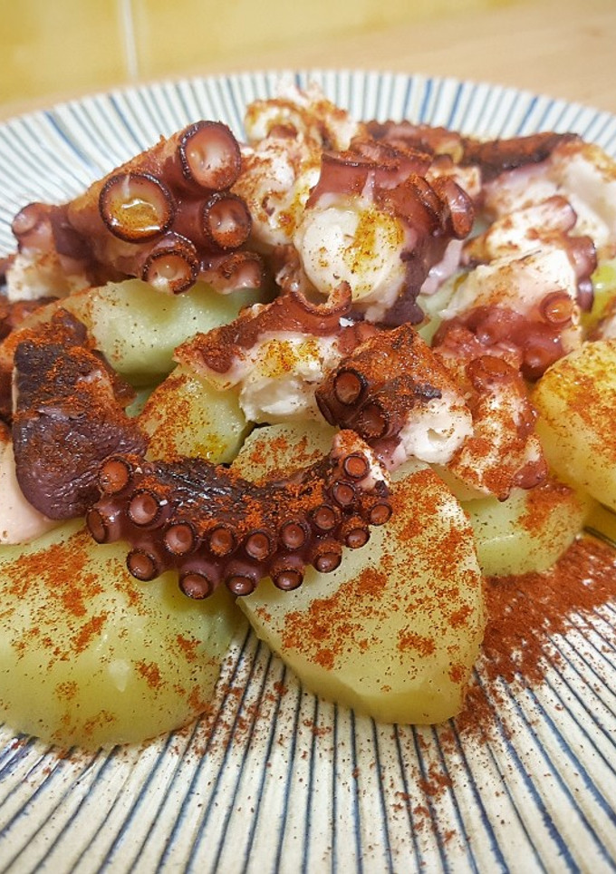 Una foto de Pulpo a la gallega saludable