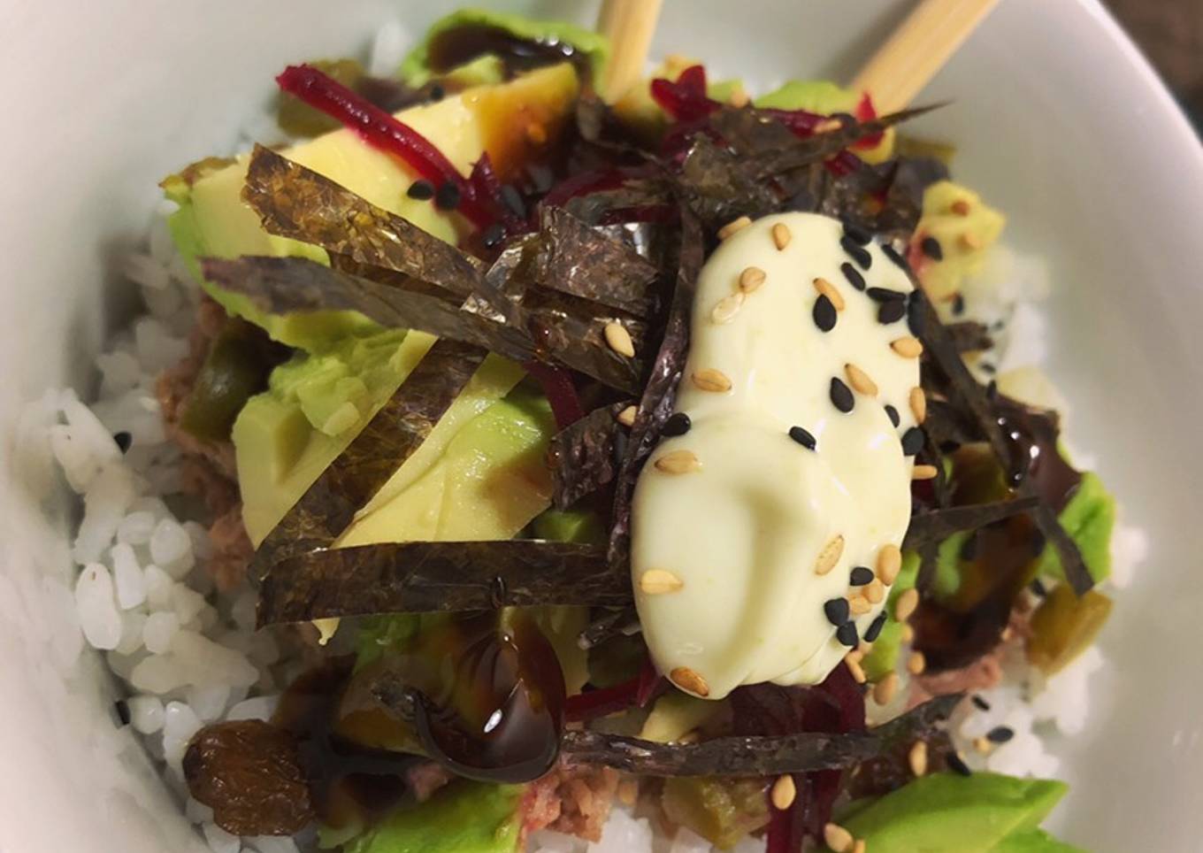 Poke bowl tipo sushi (sin pescado crudo) 🍣🥙🍚